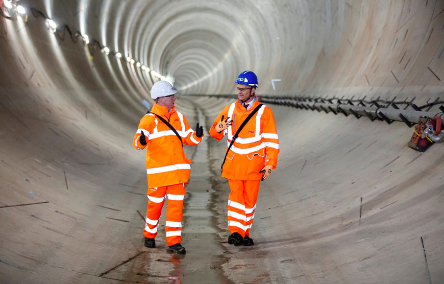 Transport Secretary makes historic first journey through a completed HS2 tunnel